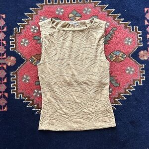 Reformation Textured Beige Tank Top